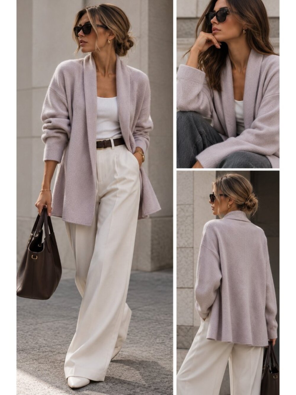 Everlane 100% Cashmere Open Front Cardigan Sweater Blush Pink Size S